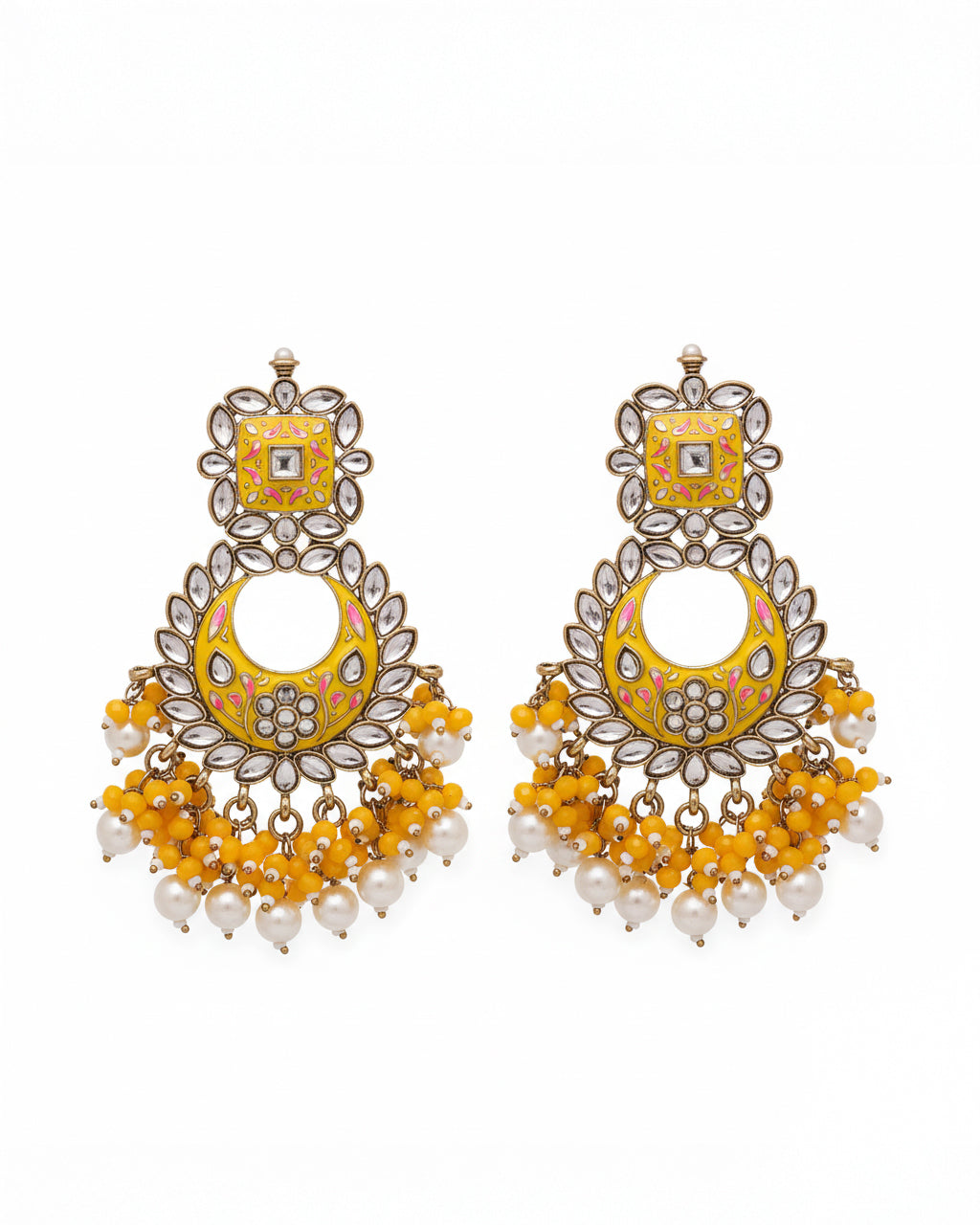 Yellow Anisha Chandbali