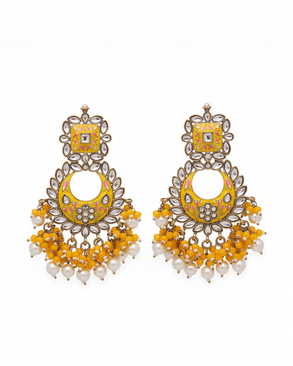 Yellow Anisha Chandbali