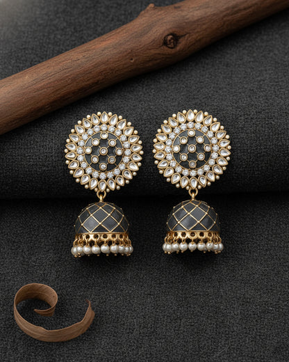 Grey Tanu Meena Jhumka