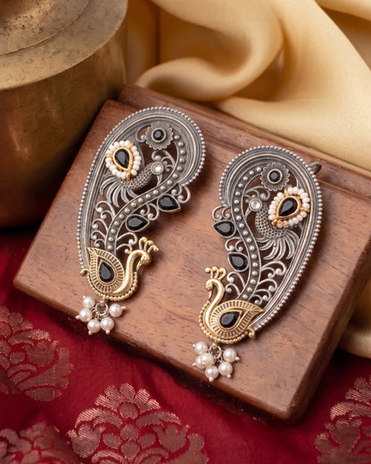 Black Aishra Designer Ear Cuff Earring