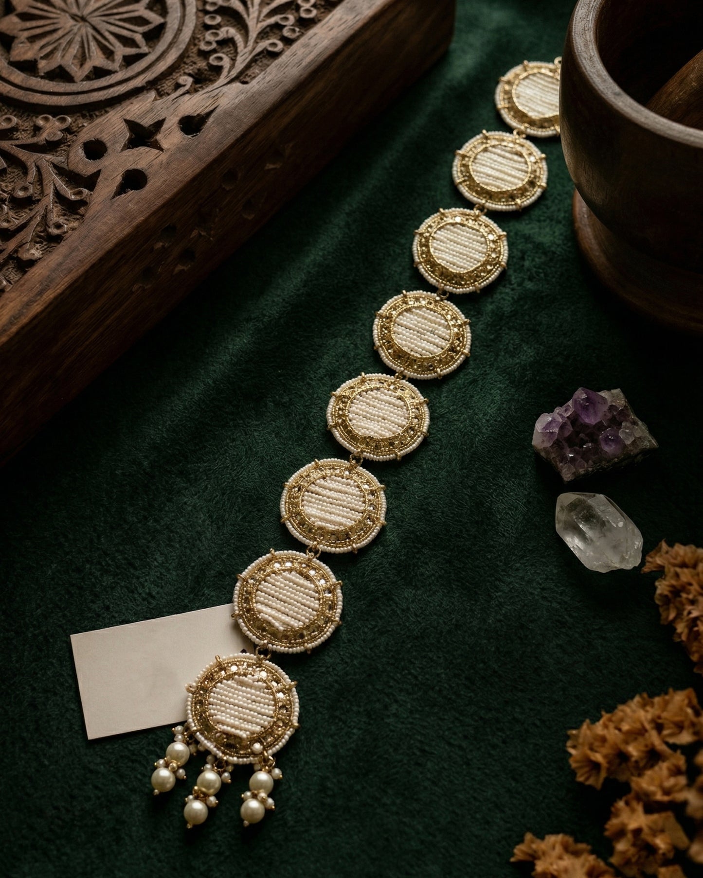 Pearl Evara Head Chain Bridal Jewellery