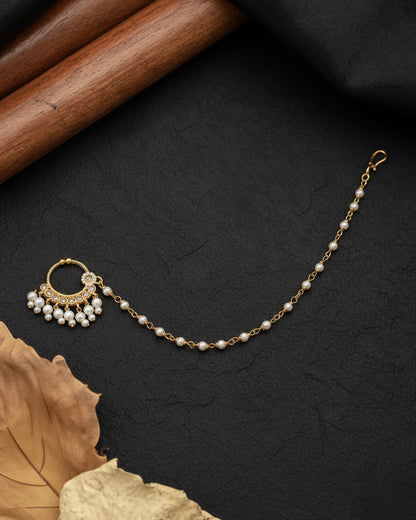 Pearl Kishvar Nath Non Pierced Nose Ring