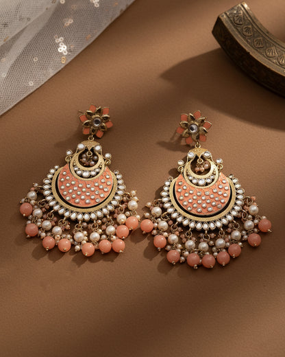 Peach Nazma Chandbali