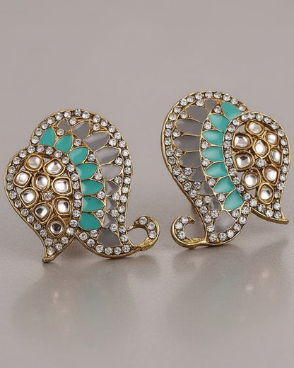 Grey Turquoise Urfi Stud