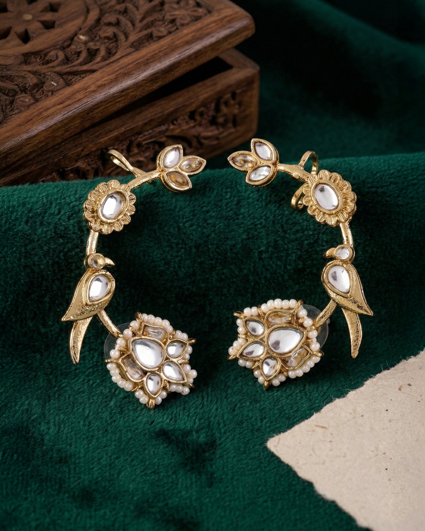 Silver Vamika Designer Ear Cuff Earring