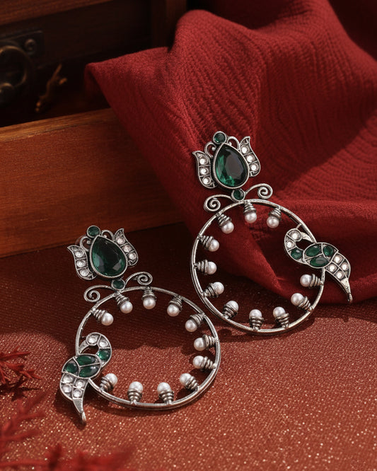 Green Idhika Boho Earring