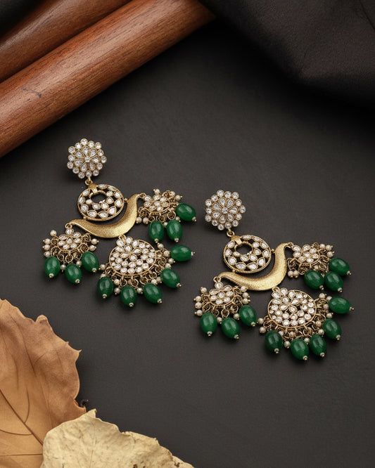 Green Aishwarya Chandbali