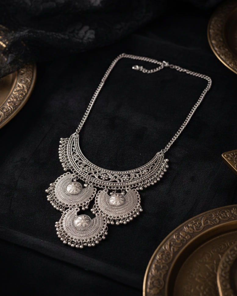 Kiyana Oxidised Necklace