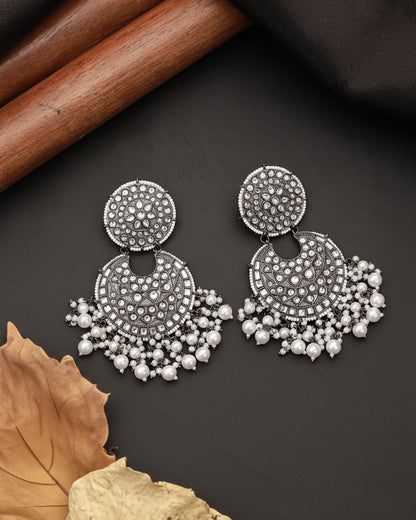 Black Radhika Chandbali