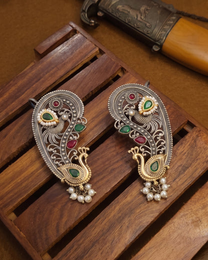 Green-Ruby Aishra Designer Ear Cuff Earring