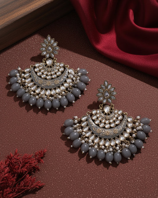 Grey Maisha Chandbali