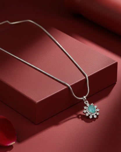 Mint Zeliana AD Pendant Necklace