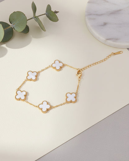 White Yuna Anti Tarnish Bracelet