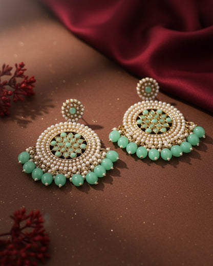 Mint Green Damini Chandbali
