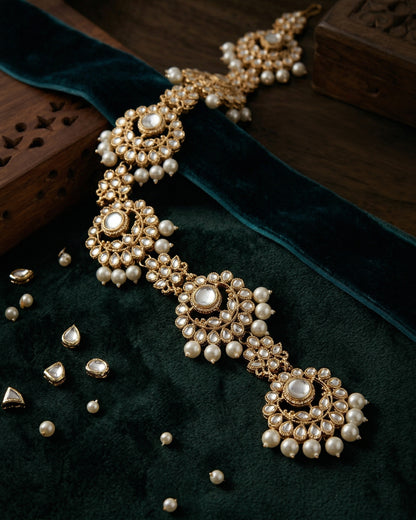 Pearl Hiranya Head Chain Bridal Jewellery