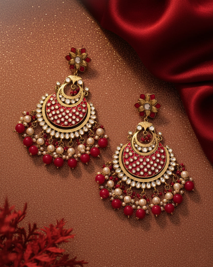 Pink Nazma Chandbali