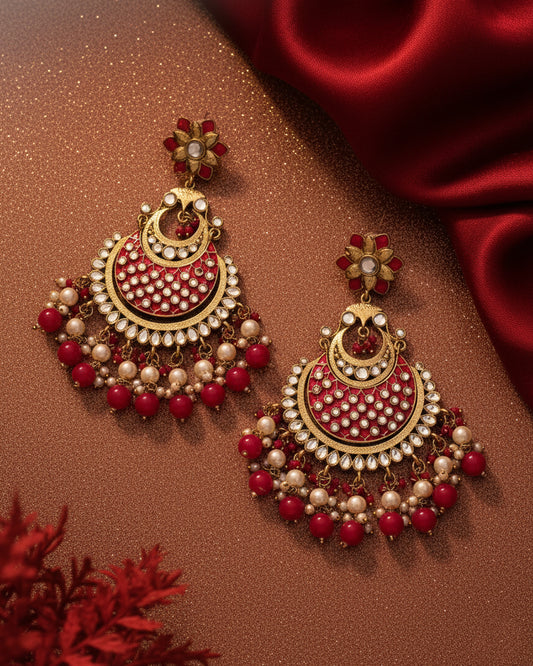 Pink Nazma Chandbali