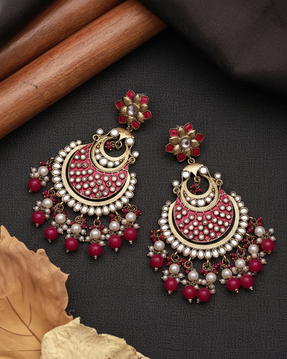 Pink Nazma Chandbali