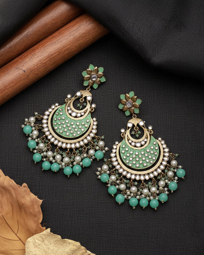Mint Green Nazma Chandbali