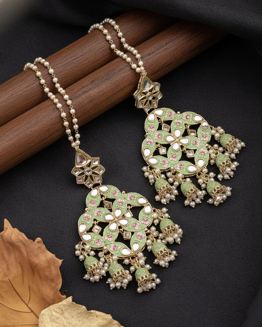 Mint Nyasa Designer Earring with Sahara