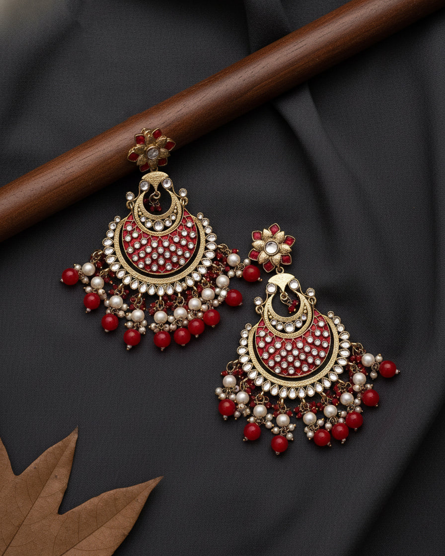 Red Nazma Chandbali