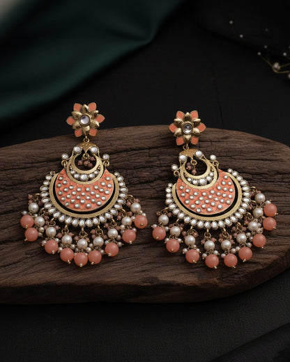 Peach Nazma Chandbali