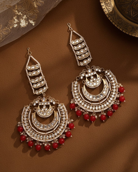 Red Rashmi Chandbali