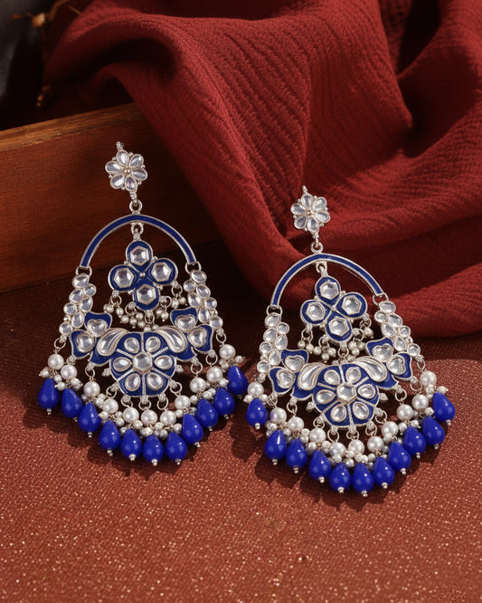 Blue Rajvee Meena Chandbali