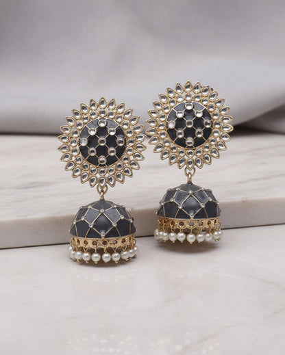 Grey Tanu Meena Jhumka