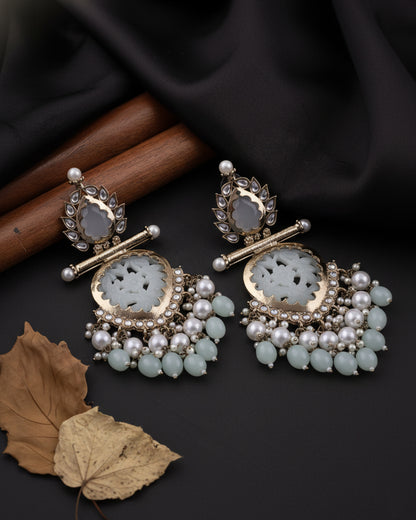 Mint Green Sohum Chandbali