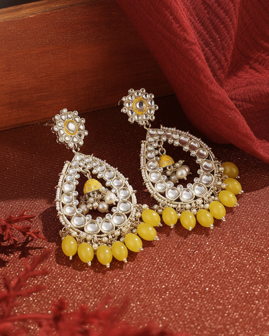 Yellow Jiyana Chandbali