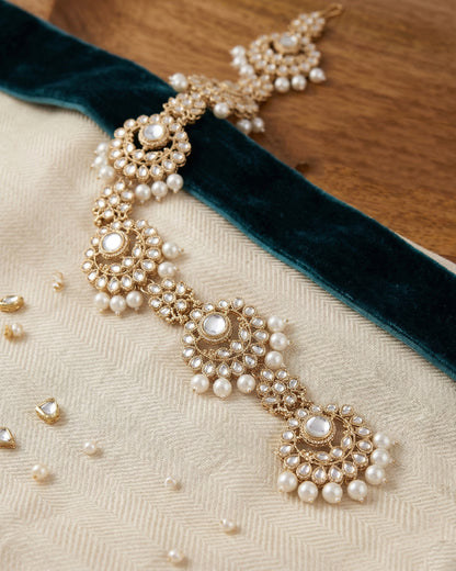 Pearl Hiranya Head Chain Bridal Jewellery