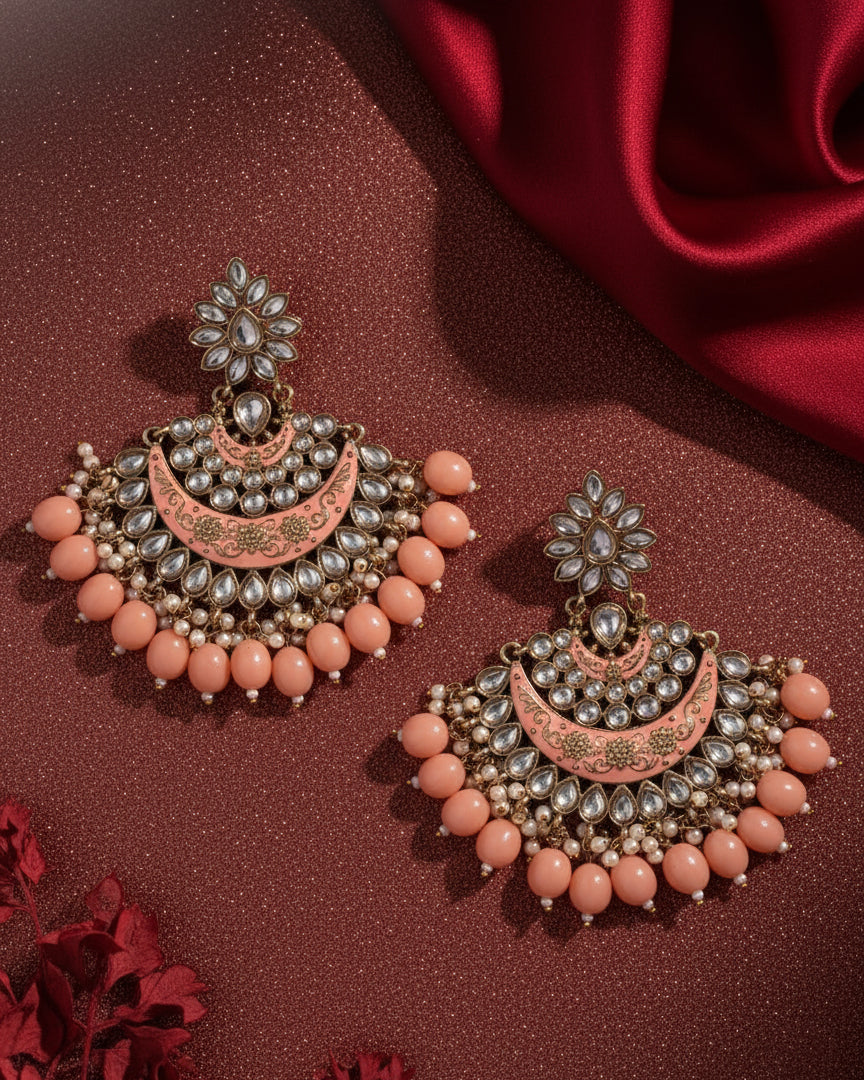 Peach Maisha Chandbali