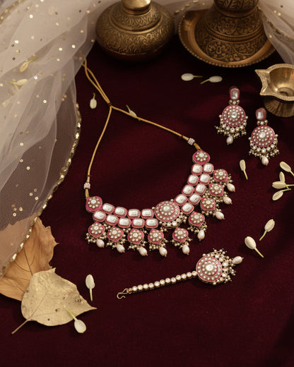 Danya Meenakari NeckSet With Earrings