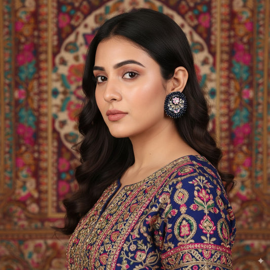 Navy Blue Ashu Meena Stud