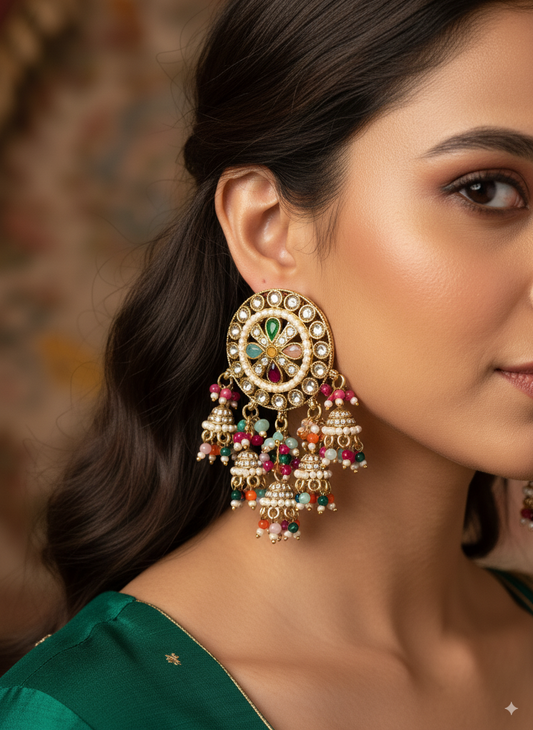 Multi Aaranya Designer Earring