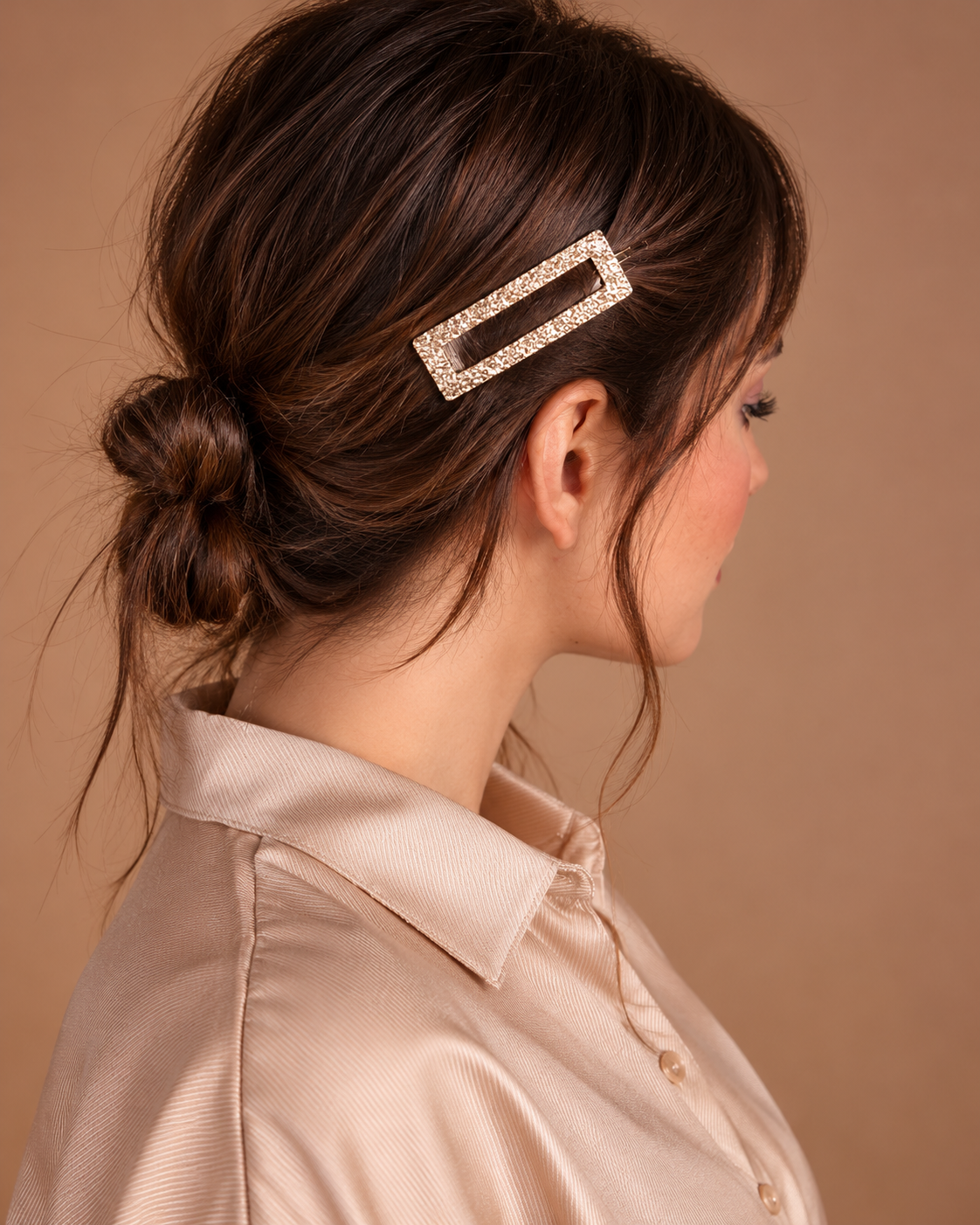 Gold Textured Hair Clip
