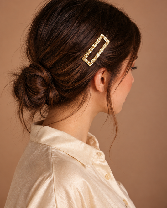 Gold Textured Hair Clip