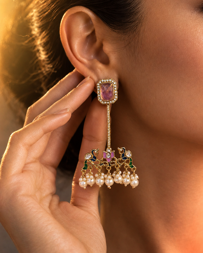 Lilac Rasleen Designer Earring
