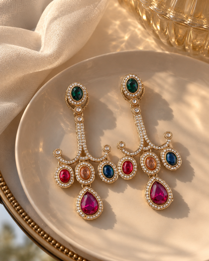 Multi Garima Premium Designer Zircone Earring