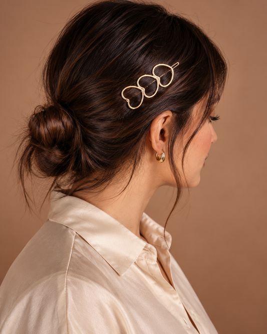 Quirky Hair Clip - Triple Heart