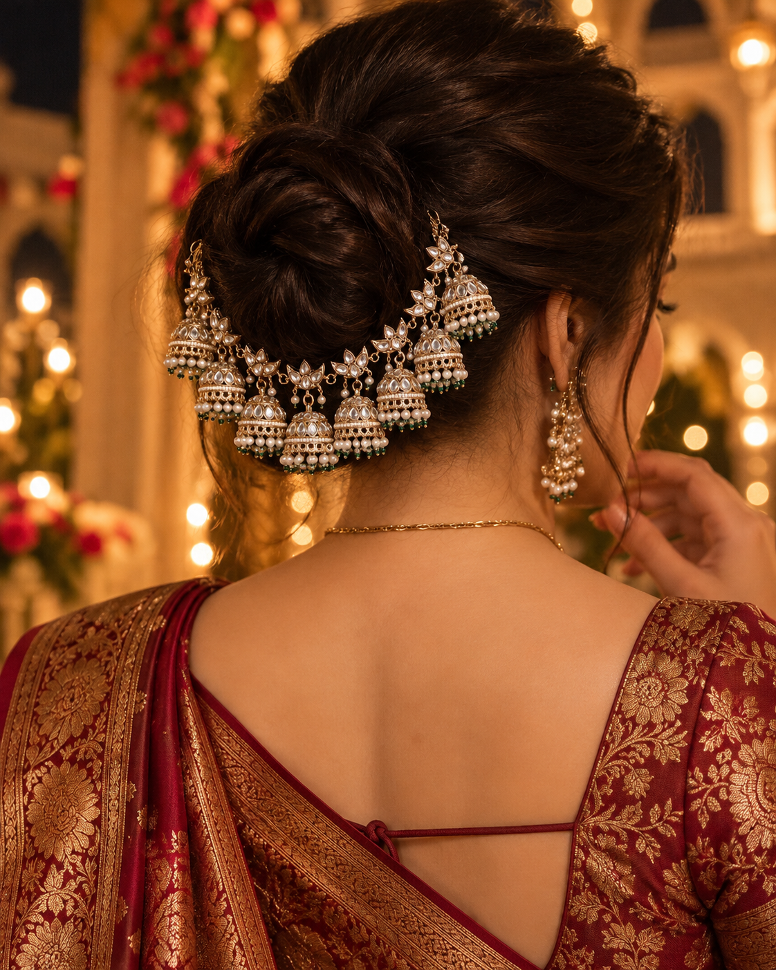 Vihanshi Hair Accessory with Jhumkis