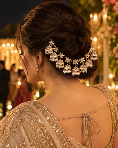 Vihanshi Hair Accessory with Jhumkis