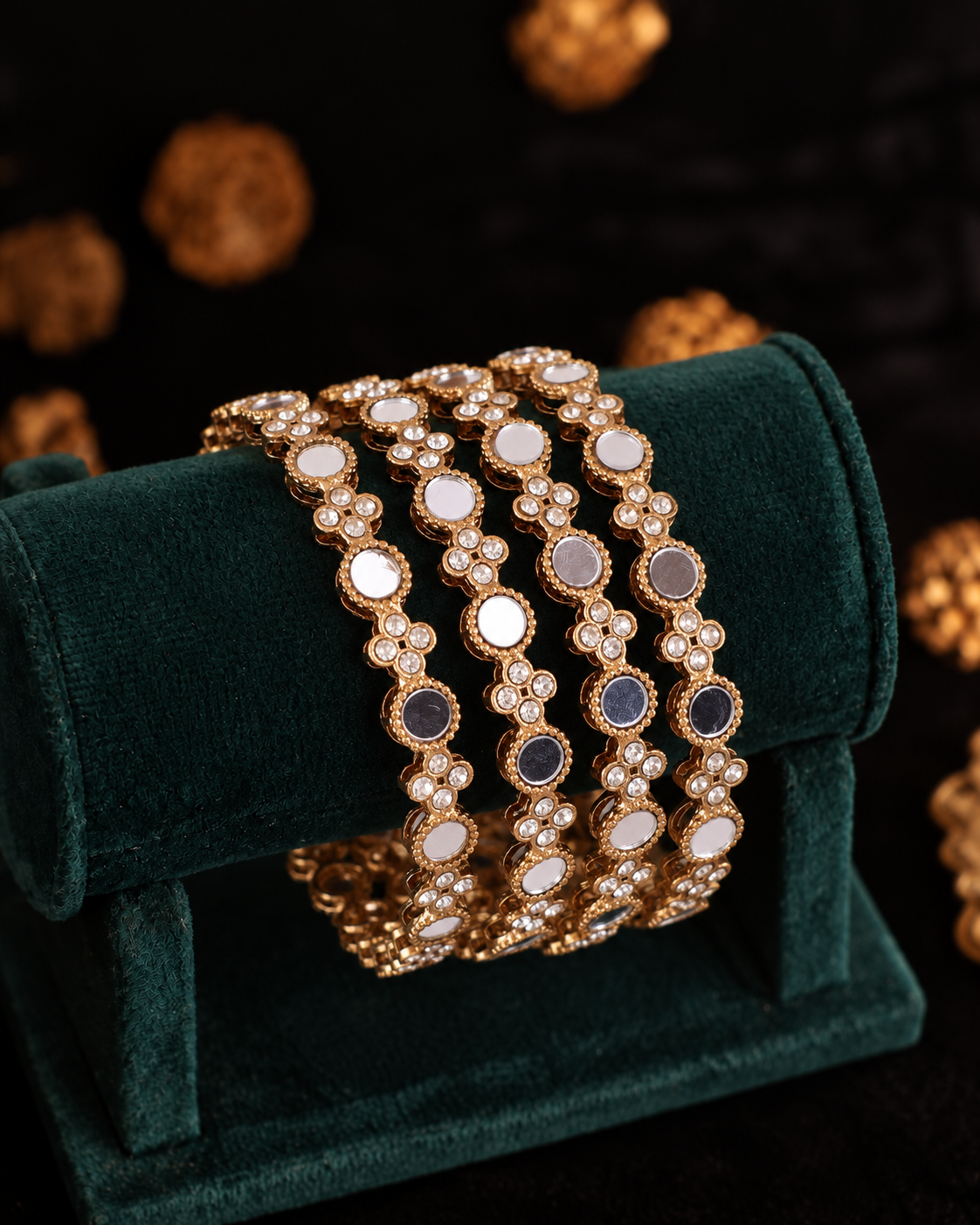Rivanya Mirror Bangle - Pack of 4