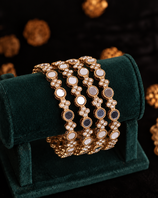 Rivanya Mirror Bangle - Pack of 4