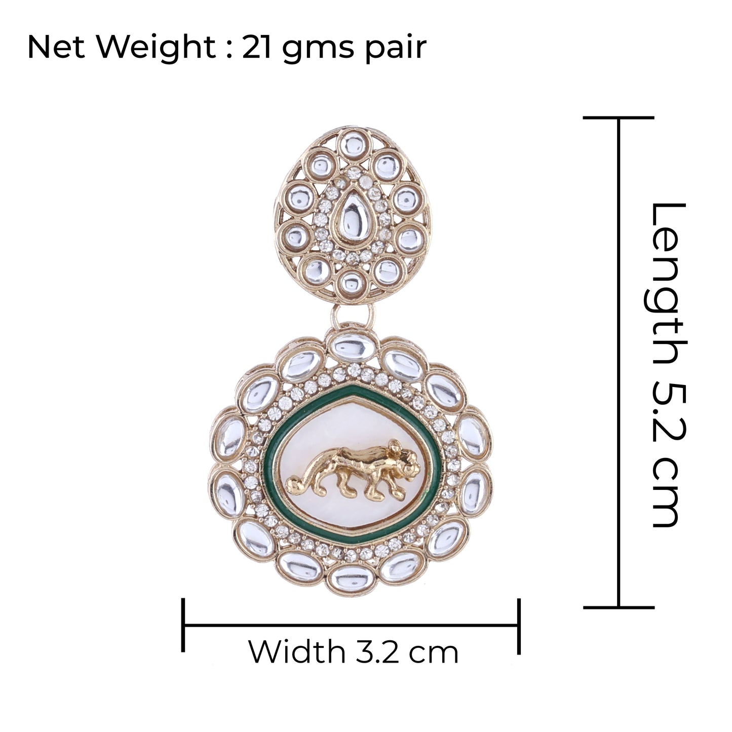 Green Avani Designer Earring