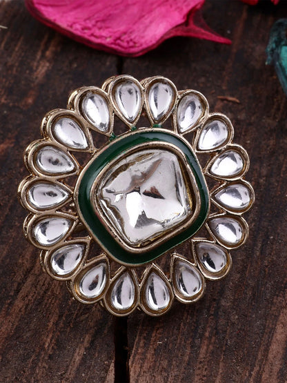 Green Lata Ethnic Ring