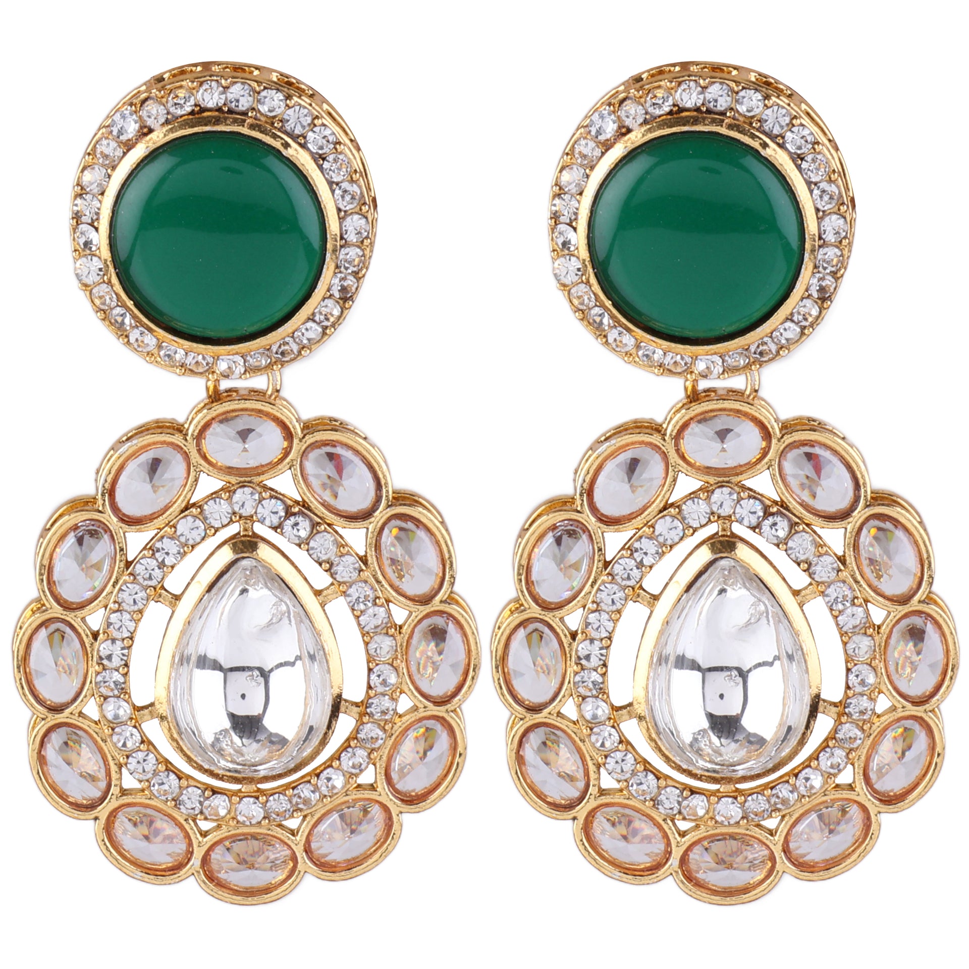 Green Oshini Designer Earring