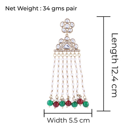 Green Maroon Shrusti Designer Earring
