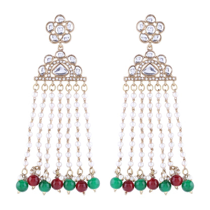 Green Maroon Shrusti Designer Earring
